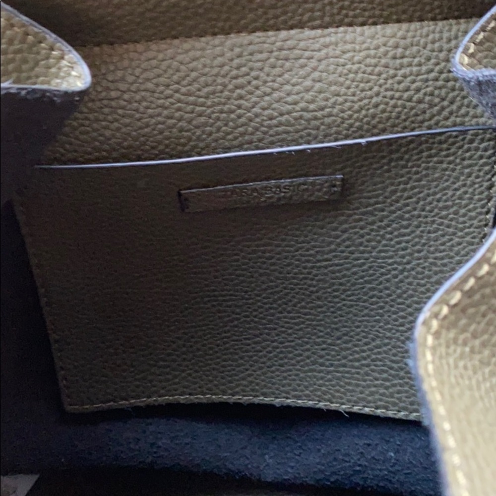 NWT Zara Olive Green Backpack with Pockets - Picture 7 of 8